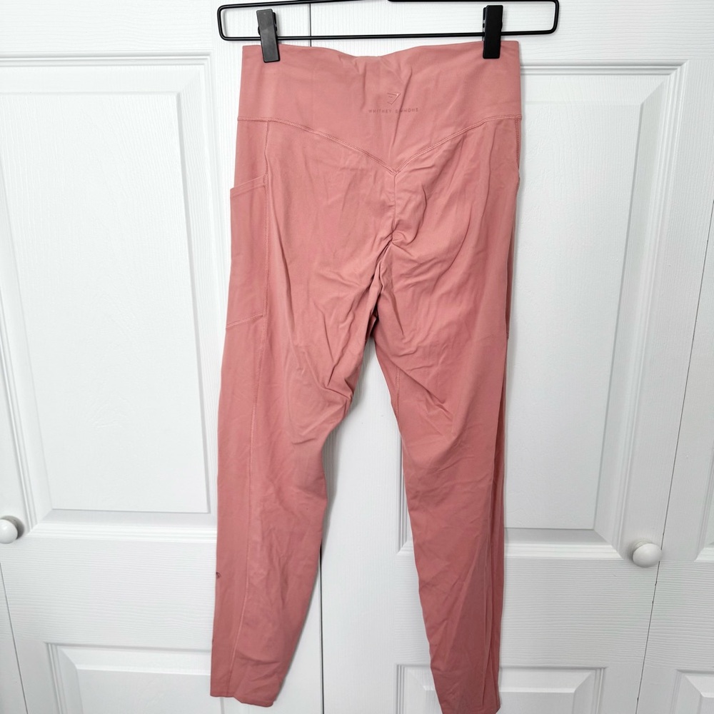 Gymshark x Whitney Simmons Blush Pink Leggings with ruched butt SMALL AS IS